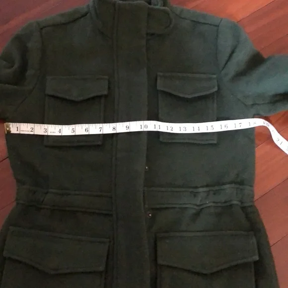Lucky Brand Olive Green Military Style Field Jacket Wool Blend - Picture 12 of 15
